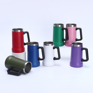 Double-walled Stainless Steel Insulated <b>Mug</b> 24oz Handle <b>Large</b> Drinking Size German Beer <b>Mug</b> Office <b>Mug</b> In Stock - Product Image 2