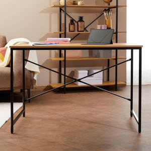 Suministro directo de fábrica, moderno, marco de Metal de <span class=keywords><strong>120cm</strong></span>, mesa de oficina MDF para escritorio de ordenador de oficina en casa - Product Image 4