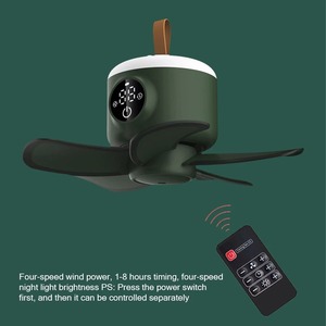 Ceiling Fan Multifunction Timing Camping Fan <b>Lights</b> USB Rechargeable Wireless Remote Control 4 Gears With LED Lamp Ceiling Fan - Product Image 4