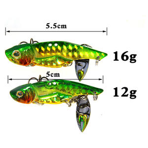 Leurre vibrant 5,5 cm 16 g pour la pêche au bar, appât de fond avec spinner - Product Image 2