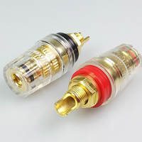 Support pour haut-parleur à filetage, 1 pièce, rouge pour prise banane Jack de 4mm