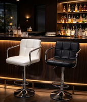 Chaise de bar ergonomique pour îlot de cuisine, tabouret de bar moderne et haut, pivotant et réglable, pour cafés