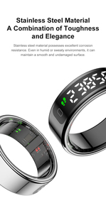Anillo Inteligente de Salud VR11, Resistente al Agua 5ATM, Controlado por Aplicación, Monitor de Frecuencia Cardíaca, Rastreador de Actividad Física y <span class=keywords><strong>Sueño</strong></span> para Hombres y Mujeres - Product Image 4