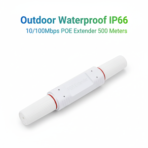 Dış Mekan Su Geçirmez IP66 10/100Mbps Tam Çift Yönlü Yarı Çift Yönlü 1 giriş 1 çıkış POE Genişletici 500m Mesafe İletim Anahtarı Ağ Cihazı - Product Image 1