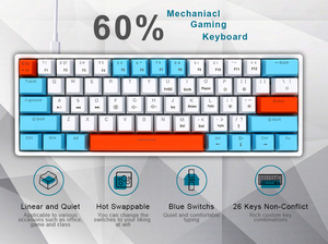 Prix usine <span class=keywords><strong>gamer</strong></span> 61 touches beyaz 60% oyuncu <span class=keywords><strong>gamer</strong></span> <span class=keywords><strong>clavier</strong></span> oyun klavye gaming mekanik klavye profil bas <span class=keywords><strong>clavier</strong></span> mécanique - Product Image 5
