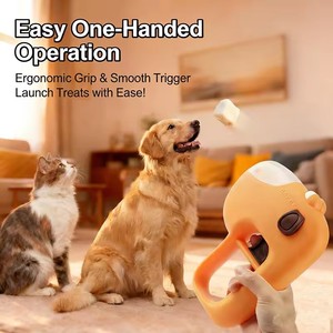 Nuevo Lanzador <span class=keywords><strong>de</strong></span> Golosinas para Mascotas, Dispensador <span class=keywords><strong>de</strong></span> Golosinas para Perros y <span class=keywords><strong>Gatos</strong></span>, Catapulta con Ventana Transparente, Juguete Interactivo para Perros - Product Image 1