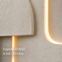 Tableau mural géométrique minimaliste LED sur toile, cadre moderne pour salon, grande peinture murale suspendue