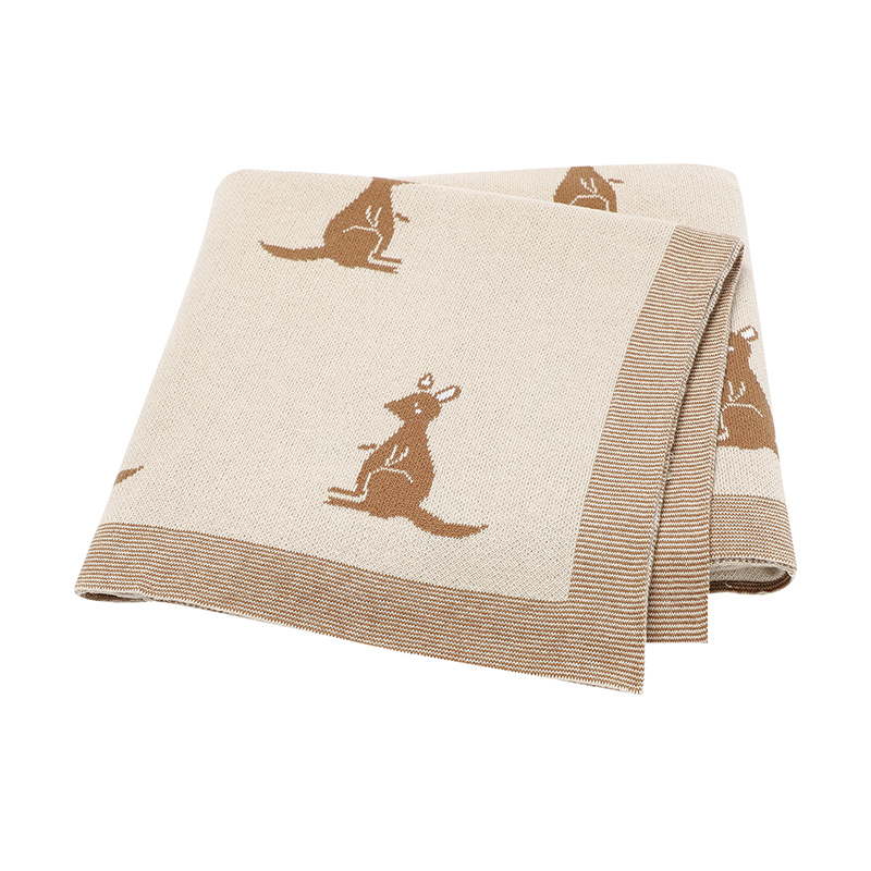 2022, детские одеяла Mimixiong, оптовая продажа, Детские Супермягкие 100% Хлопковые вязаные одеяла-кенгуру с животными, Мультяшные пеленальные одеяла