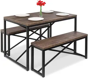 Economische Groothandel Modern Design Home Houten Eettafel Keukenmeubelsets Ruimtebesparend Voor Eetkamer