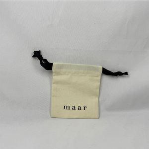Reusable Cotton <b>Drawstring</b> Bag Simple Style Canvas <b>Pouch</b> Bag Solid Color Dust <b>Drawstring</b> Bag for Jewelry - Product Image 3