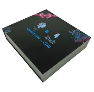 豪华定制标志磁性纸盒带白色EVA泡沫插页定制镂空EVA泡沫礼品盒