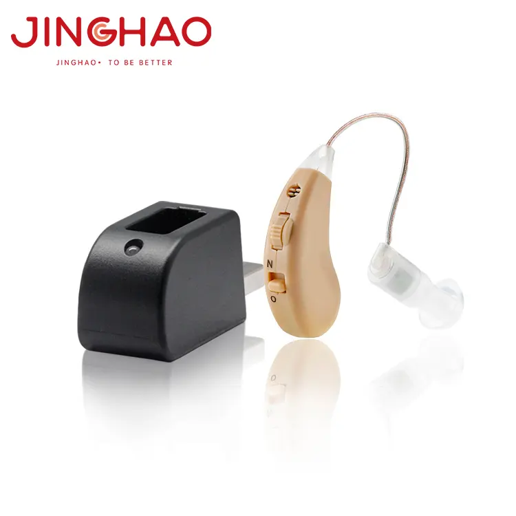 Mini aparelho auditivo recarregável bte