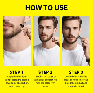 Lápiz para Teñir la Barba para Hombre, Aspecto Natural, Negro Marrón, Impermeable, Relleno de Barba, Producto de Larga Duración - Product Image 6