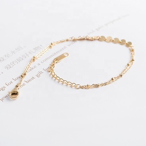 Elegante de moda de las <span class=keywords><strong>mujeres</strong></span> pulsera de la joyería de cadena de arenado disco encantos pulsera - Product Image 6