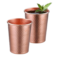 Tasses en acier inoxydable du voyageur à vin en cuivre martelé or rose 18oz pour la vodka précieuse Bleu Storm Jiu Jiu Phoenix Vodka