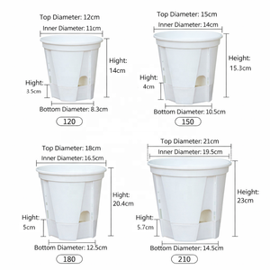 Nouveau pot de fleurs transparent en plastique pour stockage d'eau, pot d'orchidée blanc et noir respirant pour contrô<span class=keywords><strong>le</strong></span> des racines, pot d'intérieur pour personne paresseuse - Product Image 6