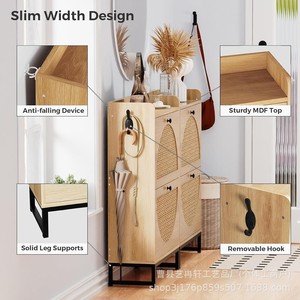 Source factory modern minimalist rattan <b>sideboard</b> cabinet, <b>storage</b> cabinet, entryway cabinet, <b>storage</b> unit. - Product Image 2