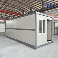 Maison préfabriquée portable, bureau, salle d'activités, maison conteneur pliable mobile de 20 pieds