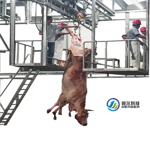 Peralatan pemotongan babi besi tahan karat pabrik dan mesin penyembur hewan ternak