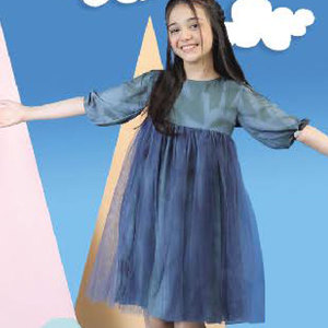 Vestido de Poliéster Personalizado al por Mayor, Vestido Económico Personalizado con Manga Larga, Vestido de Estilo Musulmán para Niñas, Ropa de Fiesta - Product Image 1