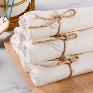 पार्टी के लिए बायोडिग्रेडेबल रैप्ड कटलरी प्री रोल्ड नैपकिन और बांस चाकू कांटा चम्मच - Product Image 5