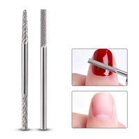 Fraise à ongles double tête pour cuticules, élimine les peaux mortes, manucure 2 en 1, en carbure de tungstène