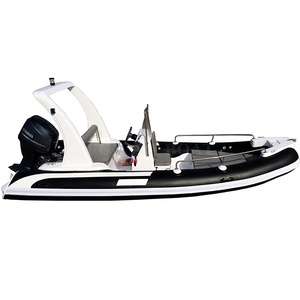 Bote Inflable Rígido <span class=keywords><strong>de</strong></span> Fibra <span class=keywords><strong>de</strong></span> Vidrio RIB 520 <span class=keywords><strong>de</strong></span> 17 pies (5.2 m) con Tubo <span class=keywords><strong>de</strong></span> Hypalon Gris y Asiento Naranja para Pesca, Deportes Acuáticos y Buceo - Product Image 5