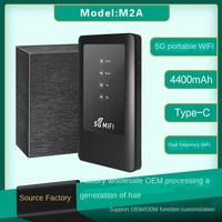 Routeur WiFi mobile portable M2A -5G, 4400Ah, super endurance, puce MTK, double fréquence, point d'accès extérieur, pare-feu, nouveau port WAN