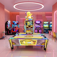 Table de hockey sur air à thème en métal et acrylique Magic Amusement, 2 à 4 joueurs, à monnayeur, usage commercial
