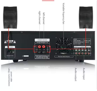 Amplificateur de scène HIFI Bluetooth professionnel OEM haute puissance avec anti-Feedback USB et basses puissantes pour les fans de karaoké
