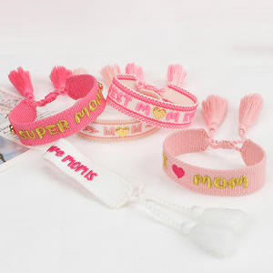 Pulsera de borlas trenzadas con nombre y letras de corazón, regalo personalizado, para el dí<span class=keywords><strong>a</strong></span> de <span class=keywords><strong>la</strong></span> madre - Product Image 1