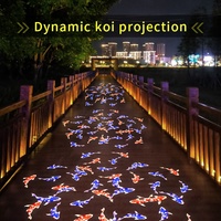 Projecteur LED Extérieur Étanche à Effets Flottants Poissons, Fleurs, Pétales pour Jardin, Paysage, Piscine, Fête, Cour, Lumière d'Ambiance