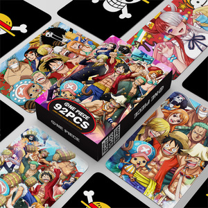 92PCS/CAJA Popular Carta Coleccionable de Anime de One <span class=keywords><strong>Piece</strong></span> WANTED Luffy, 60PCS Tarjetas Lomo, 32PCS Pegatinas, Accesorios de Cosplay - Product Image 1