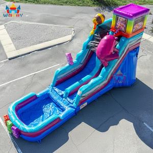 Toboggan gonflable géant en PVC en forme d'ours en gélatine avec piscine pour enfants, utilisation en extérieur, résidentielle et scolaire, 7x3m - Product Image 2