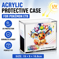 Prix d'usine – Boîtier de protection en acrylique transparent 5 mm anti-UV à aimant puissant pour collection TCG Elite Trainer Box (ETB)