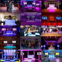 ANYCASE - Scène LED portable avec structure en aluminium pour scène de danse, cabine DJ LED, salon professionnel, fête, stand DJ, stand d'exposition