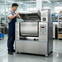 Mélangeur à pâte horizontal de 100 kg en acier inoxydable, machine à mélanger automatique pour boulangerie, pour la production de pâte à biscuits molle