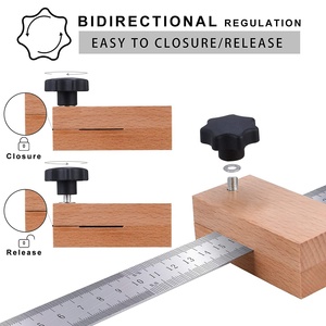 Calibrador de escala cuadrada, localizador de carpintería, regla de acero inoxidable, medidor de marcado, novedad - Product Image 3
