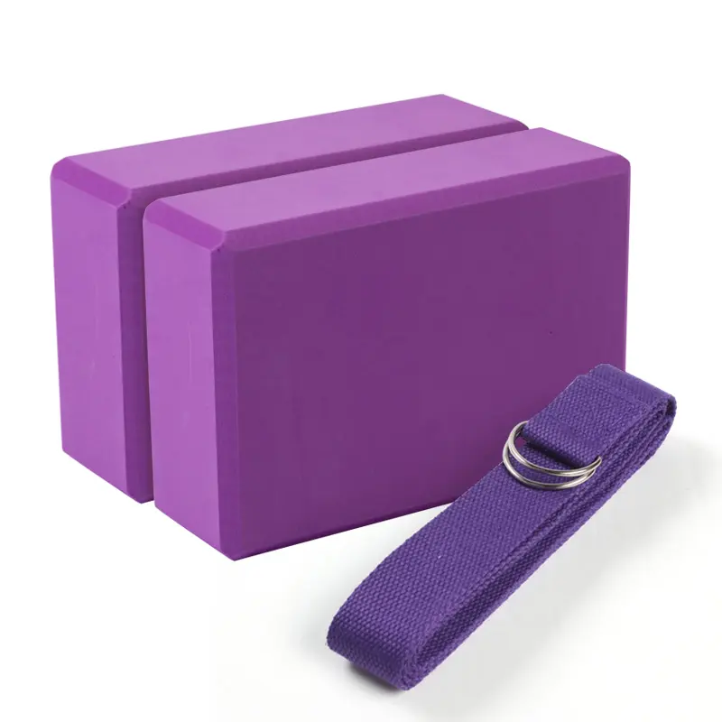 Xengde — accessoires de Pilates, bloc de sangles, pour exercice physique, Fitness, EVA, Film thermorétractable, Durable, violet, Logo personnalisé disponible