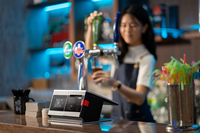 Máquina POS Todo en Uno con Pantalla Táctil de 13.3/10.1 Pulgadas + 2.4 Pulgadas para Windows/Android con NFC e Impresora de 80 mm, Caja Registradora para Restaurante