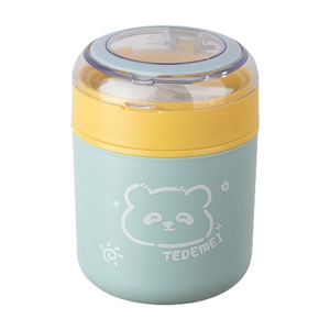 <strong>Breakfast</strong> Cup 304 Stainless Steel Plastic Custom Warm Food <strong>Container</strong> With Spoon Insulated Kids Soup Cup - Product Image 1