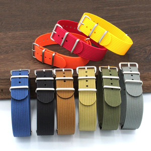 Premium Geripptes Nylon Uhrenarmband 20mm 22mm Gestreifte Farbe Strapazierfähiges Ballistisches Einteiliges Uhrenband - Product Image 3