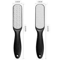Râpe à pieds double face en acier inoxydable à long manche pour pédicure et élimination des callosités – Fabricant
