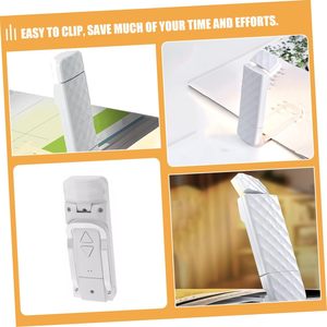 Clip-On LED Reading Light White <b>USB</b> Rechargeable Portable Book <b>Lamp</b> Adjustable Brightness Three Color Mode - Product Image 4
