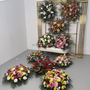 Fournitures funéraires Couronne de <span class=keywords><strong>fleurs</strong></span> blanches <span class=keywords><strong>Fleurs</strong></span> décoratives, couronnes et plantes <span class=keywords><strong>Fleurs</strong></span> funéraires artificielles personnalisées - Product Image 5