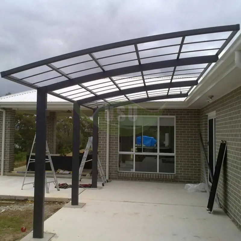 6X3M Garage Prefab Luxe 2 Post Waterdichte Auto Poort Alu Parking Aus Aluminium Deur Japanse Enkele Helling carport