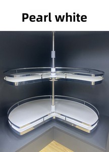 Estante giratorio de doble capa para especias, extraíble de esquina, con cesta giratoria de 270 grados para gabinetes de cocina, modelo Little Monster - Product Image 6