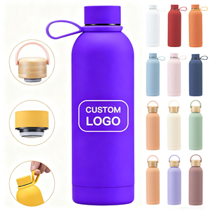 Botella de Agua de Acero Inoxidable de Boca Estrecha, Termo con Aislamiento al Vacío, Recubrimiento de Goma, Portátil para Deportes, con Logotipo Personalizado, Entrega Rápida - Product Image 6