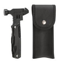 Couteau pliant universel d'extérieur en acier inoxydable, pince, outil EDC, clé à molette mobile multifonctionnelle noire, vente en gros