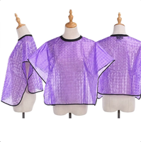 Cape de coiffure professionnelle en PVC épaissi, texture diamant, imperméable, pour coloration et permanente